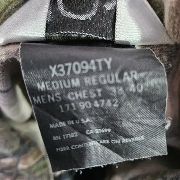 10X Camo Hunting Jacket Mens M 38-40 Full Zip Collared - Picture 3 of 6